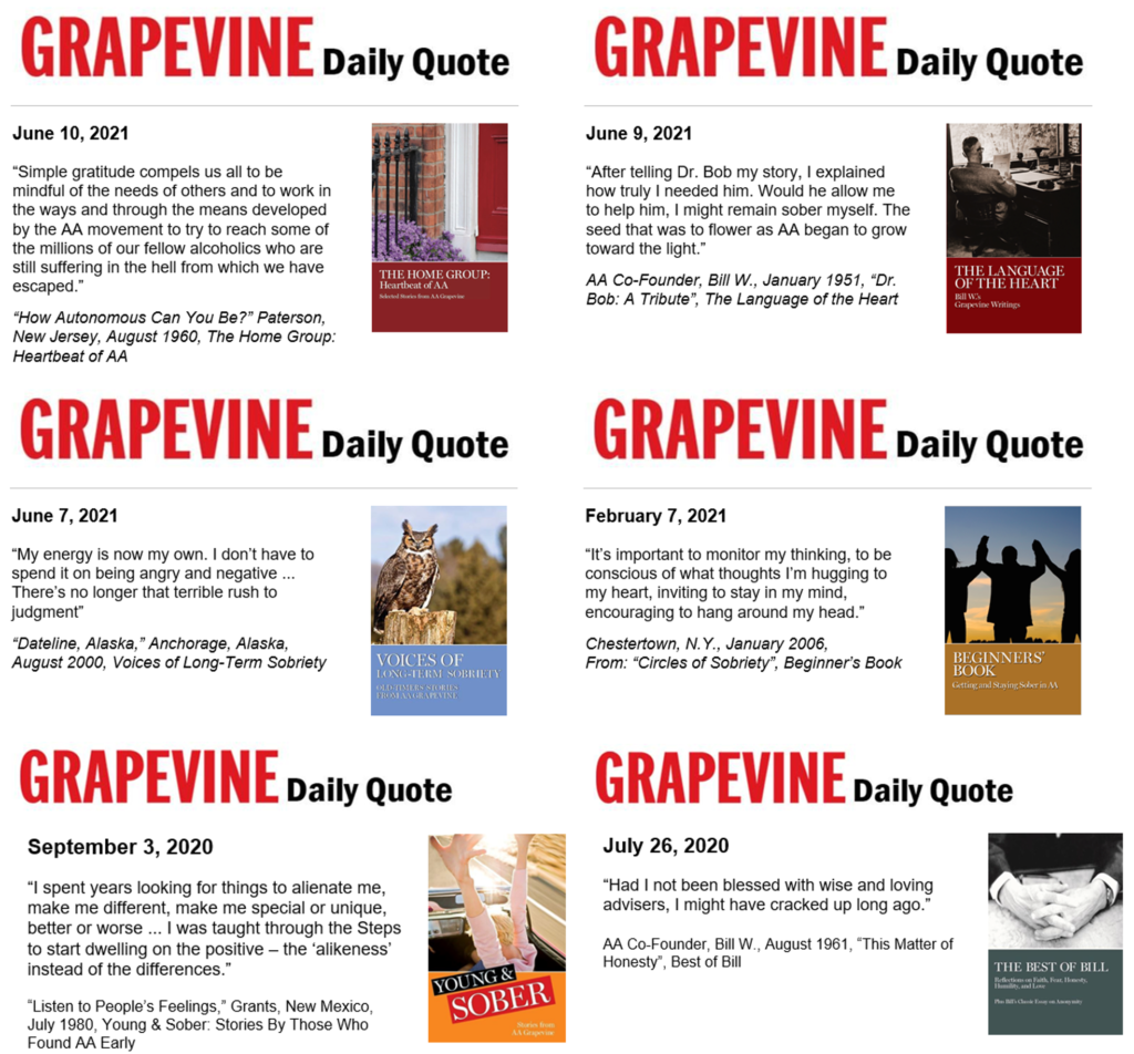 AA Grapvine Daily Quote